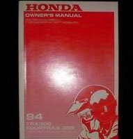 1994 Honda TRX300 Fourtrax 300 ATV Owner's Manual