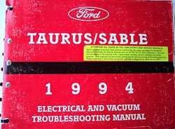 1994 Ford Taurus Electrical Wiring Diagrams Troubleshooting Manual