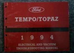 1994 Ford Tempo Electrical Wiring Diagrams Troubleshooting Manual