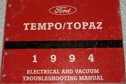 1994 Mercury Topaz Electrical & Vacuum Troubleshooting Manual