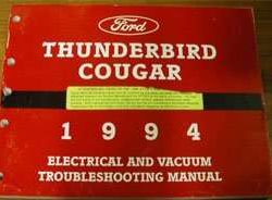 1994 Ford Thunderbird Electrical Wiring Diagrams Troubleshooting Manual