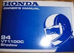 1994 Honda VT1100C Shadow Motorcycle Owner's Manual