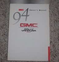 1994 GMC Vandura & Rally Owner's Manual