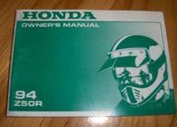 1994 Honda Z50R Motorcycle Owner's Manual