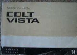 1994 Plymouth Colt Vista Owner's Manual