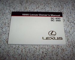 1995 Lexus SC300, SC400 Owner's Manual