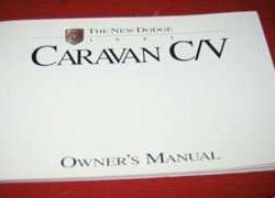 1995 Dodge Caravan C/V Owner's Manual