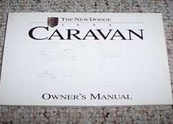 1995 Dodge Caravan & Grand Caravan Owner's Manual