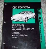 1995 Toyota Celica Convertible Service Manual Supplement