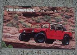 1995 Hummer H1 Owner's Manual