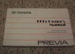 1995 Toyota Previa Owner's Manual
