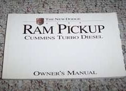 1995 Dodge Ram Truck Diesel Owner's Manual