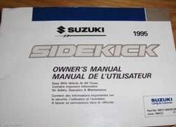 1995 Suzuki Sidekick Owner's Manual