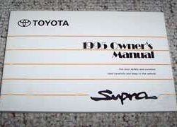 1995 Toyota Supra Owner's Manual