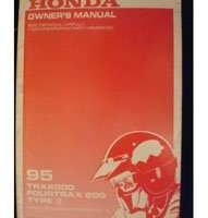 1995 Honda TRX200D Fourtrax 200D Type II ATV Owner's Manual