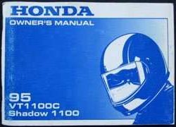 1995 Honda VT1100C Shadow 1100 Motorcycle Owner's Manual
