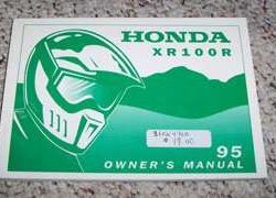 1995 Honda XR100R Owner's Manual