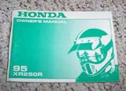 1995 Honda XR250R Motorcycle Owner's Manual