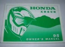 1995 Honda Z50R Motorcycle Owner's Manual