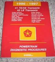 1996 Chrysler LHS 41 TE/AE, 42 LE Transaxle Powertrain Diagnostic Procedures