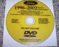 1998 Ford Econoline E-150, E-250 & E-350 Service Manual DVD