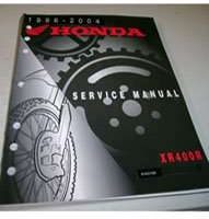 2001 Honda XR400R Motorcycle Service Manual