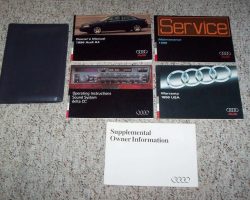1996 Audi A4 Owner's Manual Set