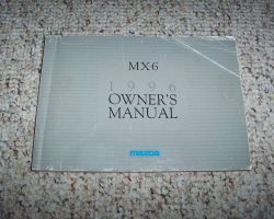 1996 Mazda MX-6 Owner's Manual