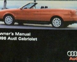 1996 Audi Cabriolet Owner's Manual