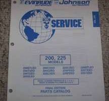 1996 Johnson Evinrude 200 & 225 HP Models Parts Catalog