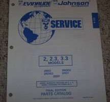 1996 Johnson Evinrude 2, 2.3 & 3.3 HP Models Parts Catalog