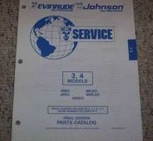 1996 Johnson Evinrude 3 & 4 HP Models Parts Catalog