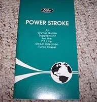 1996 Ford F-Series Trucks 7.3L Power Stroke Diesel Owner's Manual Supplement
