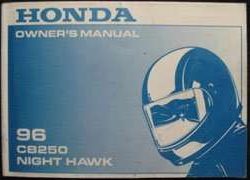 1996 Honda CB250 Night Hawk Motorcycle Owner's Manual