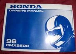 1996 Honda CMX250C Rebel Motorcycle Owner's Manual