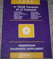 1996 Chrysler LHS 41 TE/AE, 42 LE Transaxle Powertrain Diagnostic Supplement