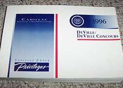 1996 Cadillac Deville, Deville Concours Owner's Manual