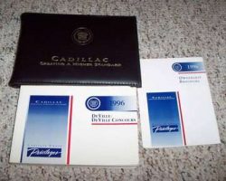 1996 Cadillac Deville, Deville Concours Owner's Manual Set