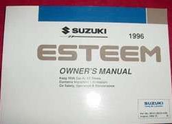 1996 Suzuki Esteem Owner's Manual