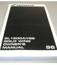 1996 Honda GL1500A, GL1500I & GL1500SE Gold Wing Motorcycle Owner's Manual