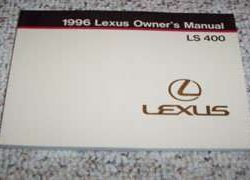 1996 Lexus LS400 Owner's Manual