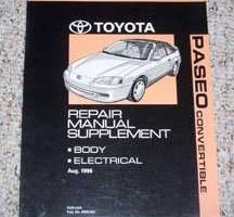 1997 Toyota Paseo Convertible Service Repair Manual Supplement