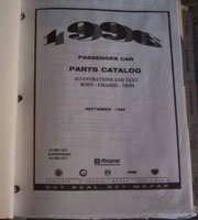 1996 Dodge Neon Mopar Parts Catalog Binder