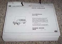 1993 Land Rover Ranger Rover Classic Parts Catalog