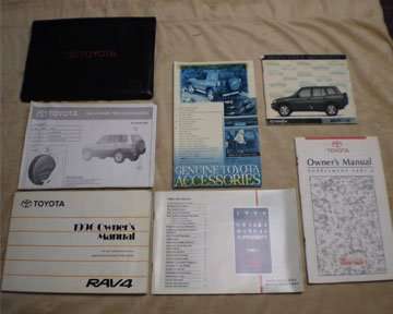 1996 Toyota Rav4 Owner's Manual Set