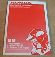 1996 Honda TRX400FW Foreman 400 ATV Owner's Manual