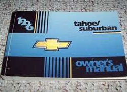 1996 Chevrolet Tahoe, Suburban Owner's Manual