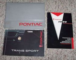 1996 Pontiac Trans Sport Owner's Manual Set