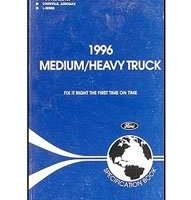 1996 Ford B-Series Trucks Specificiations Manual