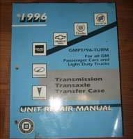 1996 Chevrolet Silverado Transmission, Transaxle & Tranfer Case Unit Repair Manual